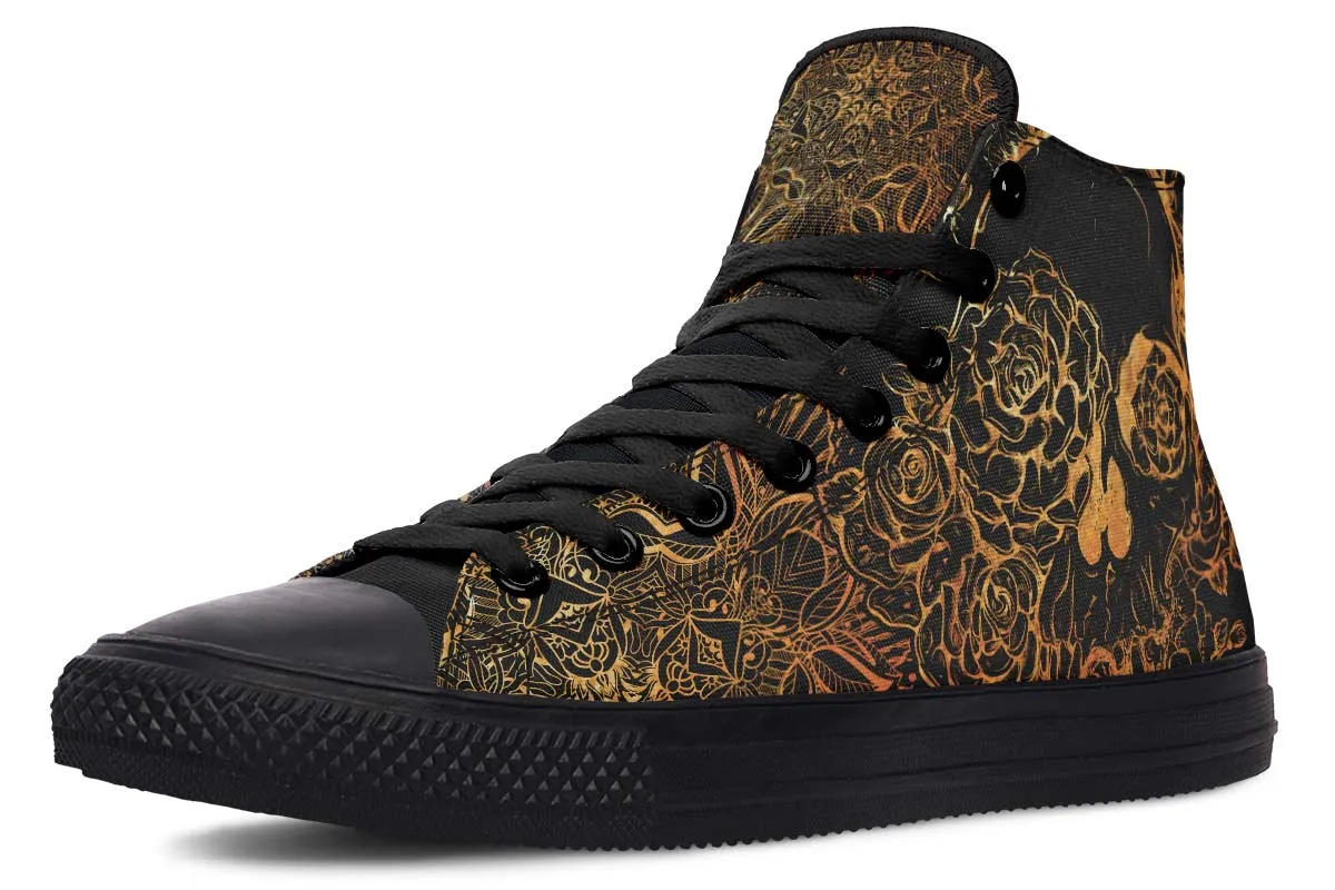 11 Gold Skull And Roses