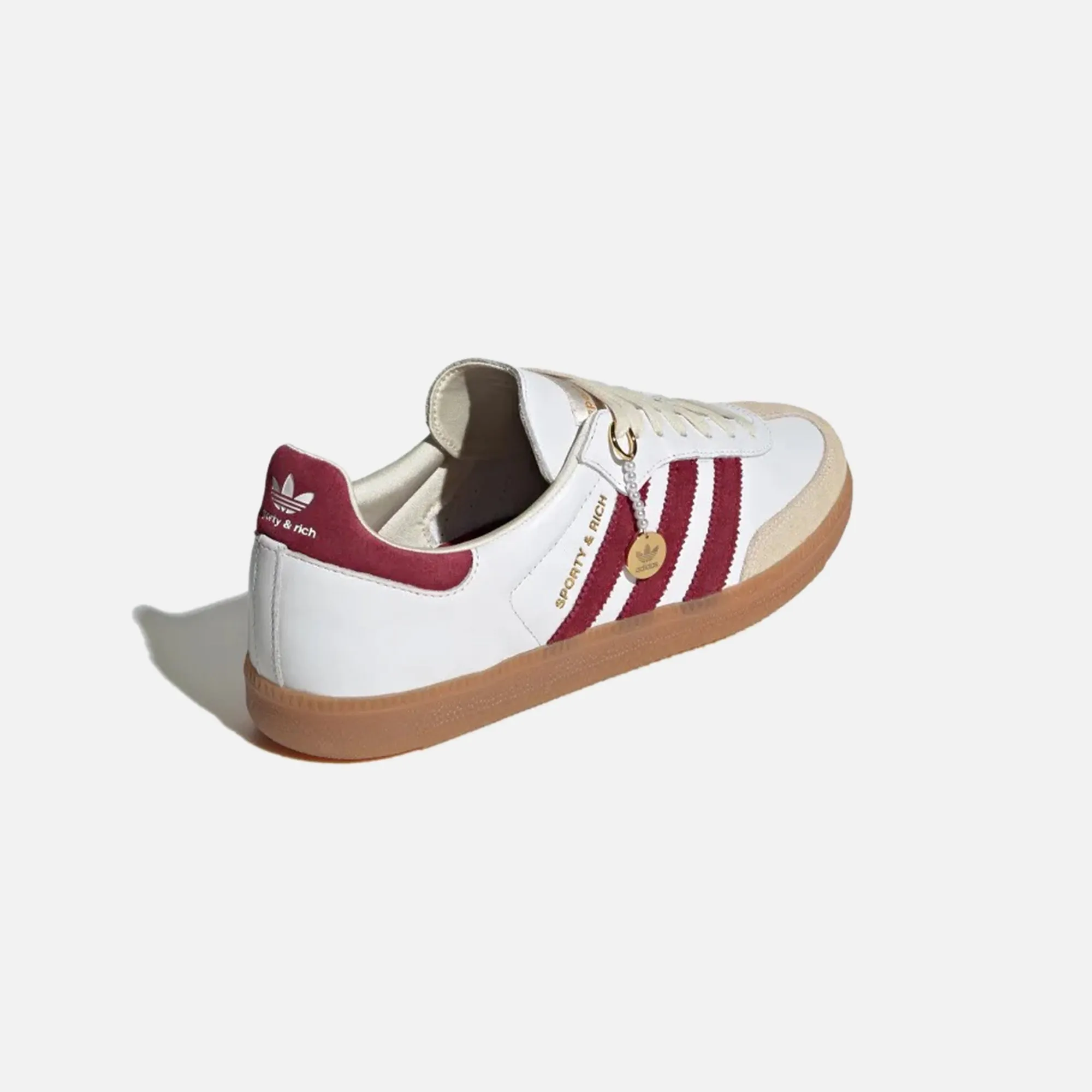 adidas x Sporty & Rich Samba OG - White / Collegiate Burgundy