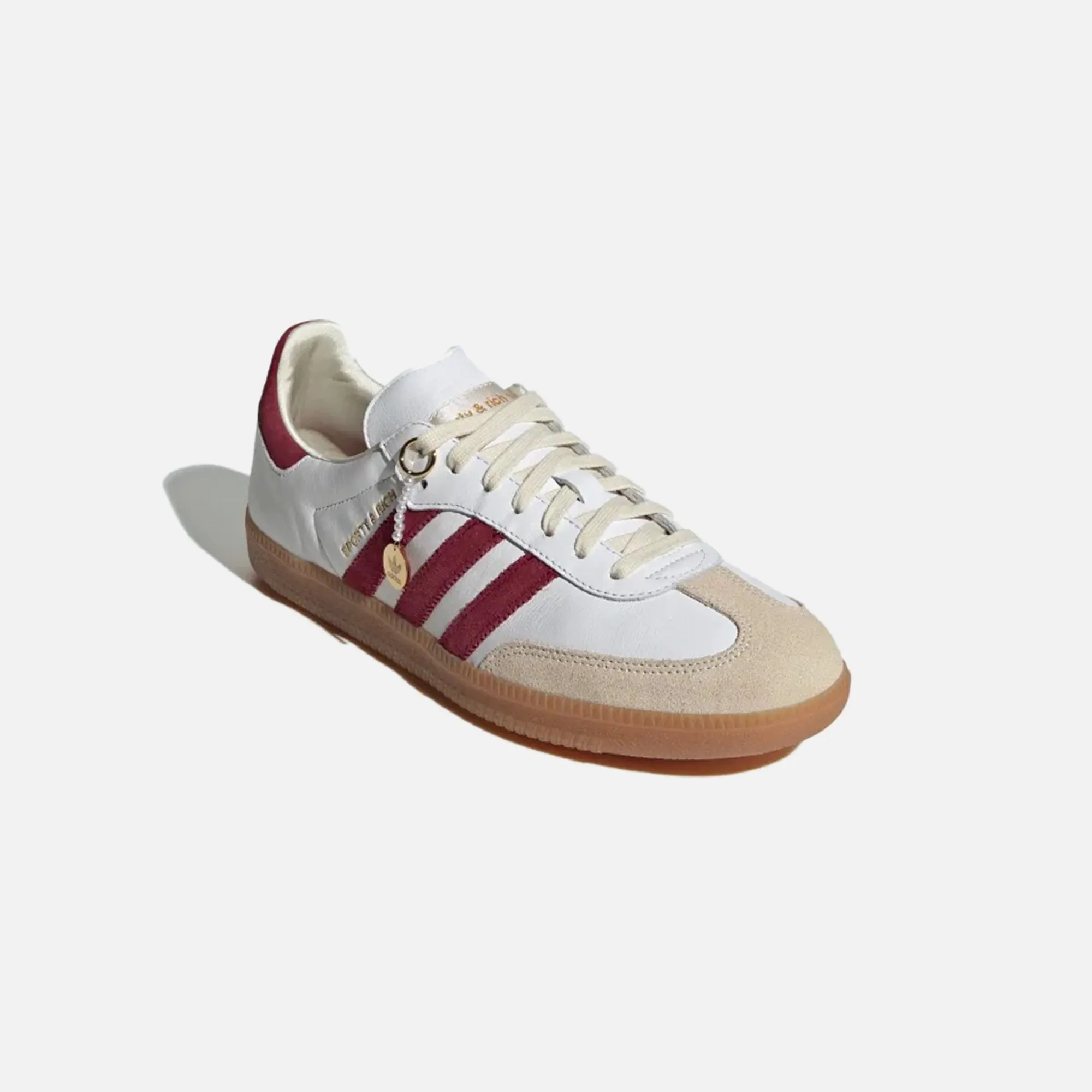 adidas x Sporty & Rich Samba OG - White / Collegiate Burgundy