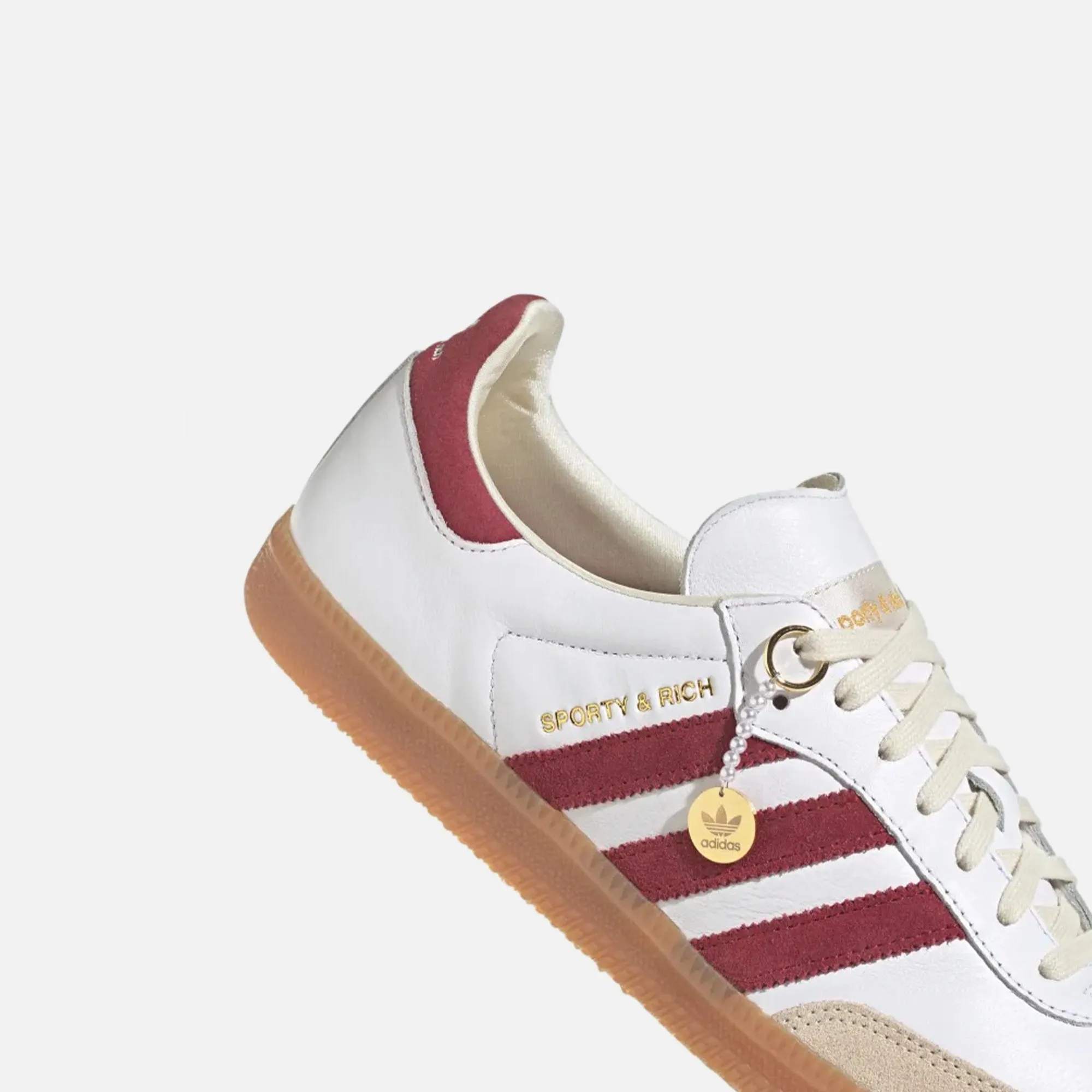 adidas x Sporty & Rich Samba OG - White / Collegiate Burgundy