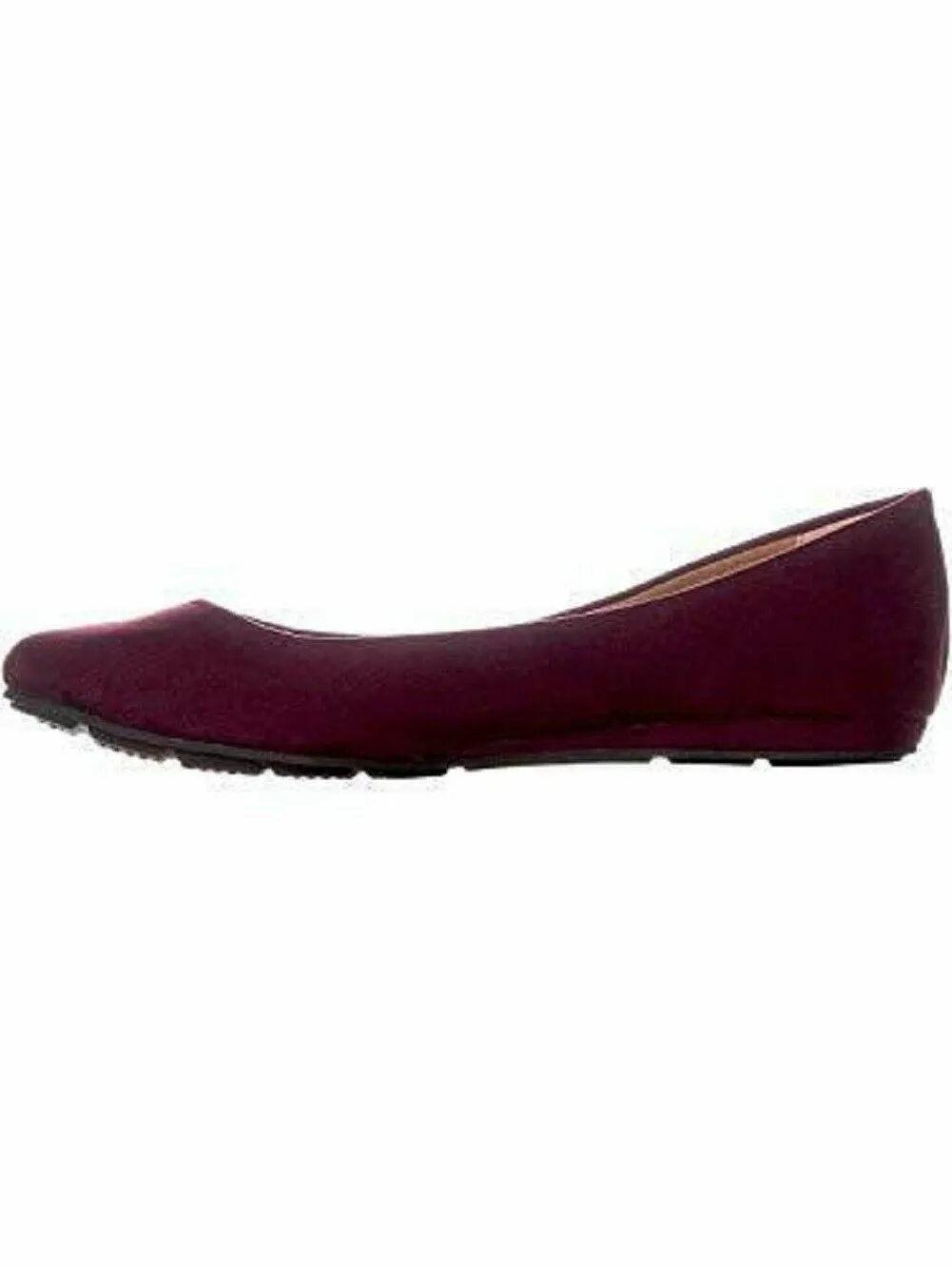 American Rag Women ELLIE Fabric Closed Toe Slide Flats Wine Ballet Flat US 7 W