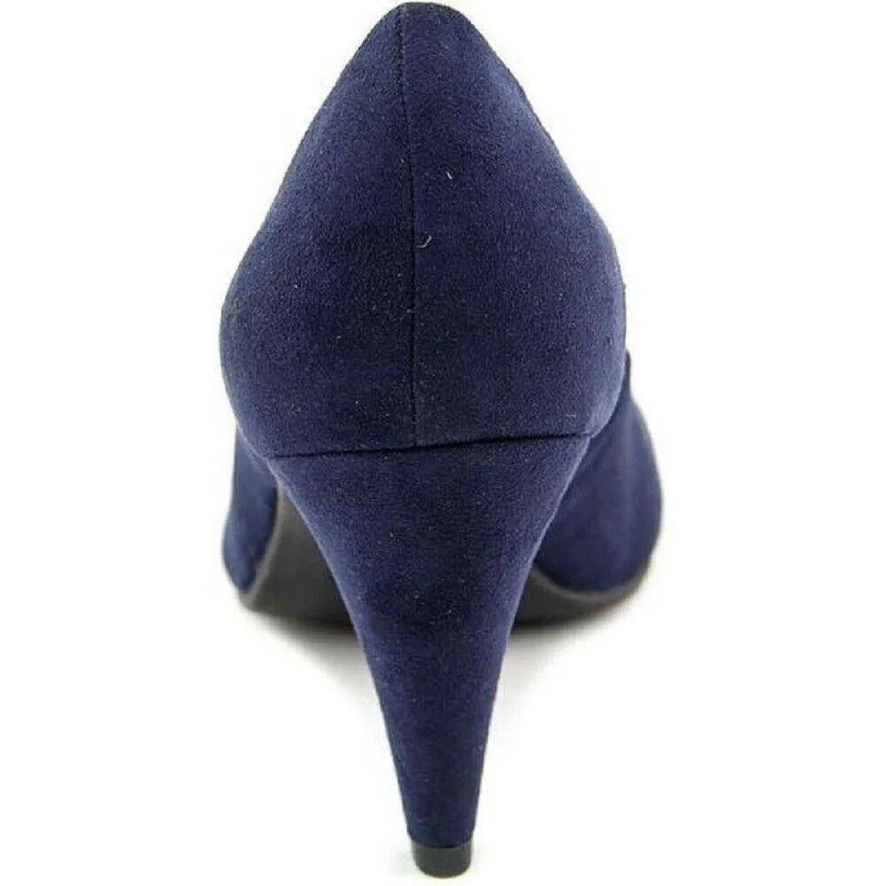 American Rag Women Felix Fabric Round Toe Classic Pumps 3" Heel Shoe US 9 M Blue