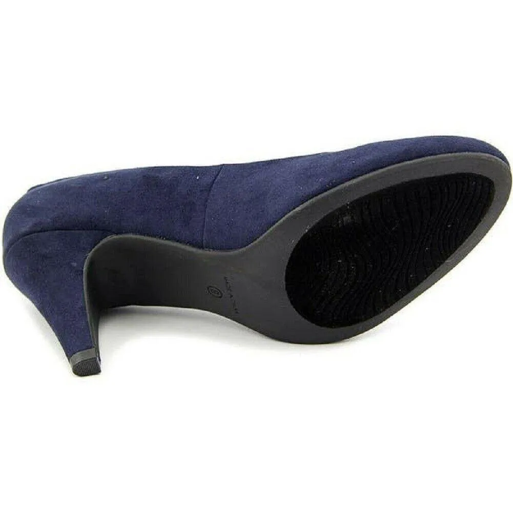 American Rag Women Felix Fabric Round Toe Classic Pumps 3" Heel Shoe US 9 M Blue