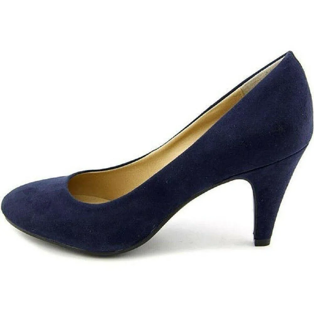 American Rag Women Felix Fabric Round Toe Classic Pumps 3" Heel Shoe US 9 M Blue