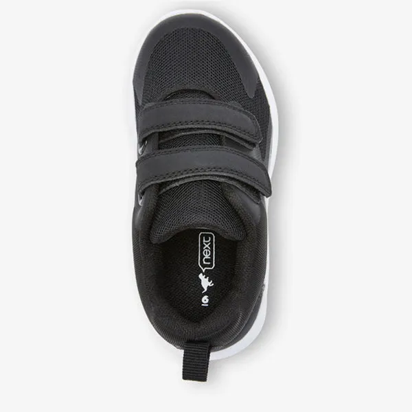 Black Double Strap Trainers (Younger Boys)