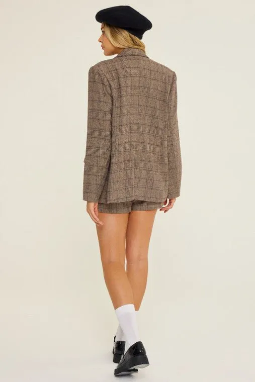 Brown Plaid Skort
