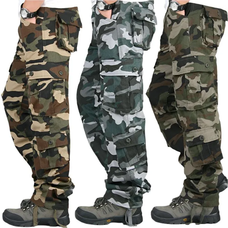 Casual Cotton Multi-Pocket Combat Overalls –Hip Hop Military Army Trousers