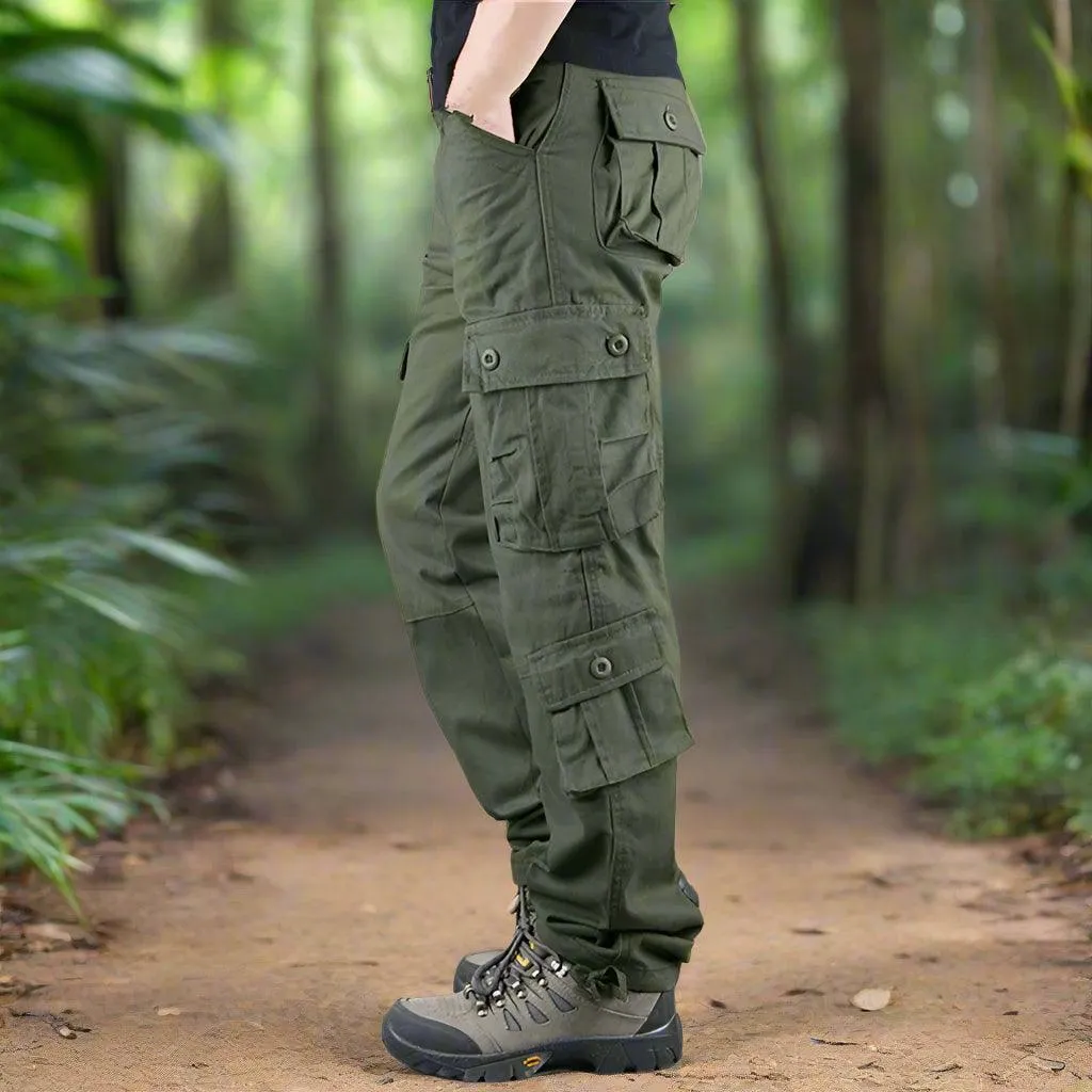 Casual Cotton Multi-Pocket Combat Overalls –Hip Hop Military Army Trousers