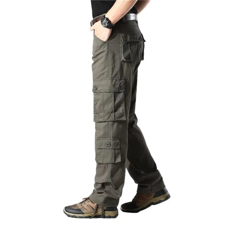 Casual Cotton Multi-Pocket Combat Overalls –Hip Hop Military Army Trousers