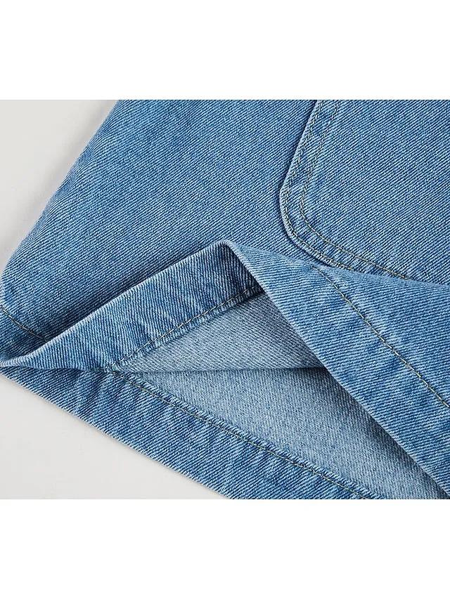 Casual Dress Shift Dress Denim Overall Pinafore Dress Mini Dress Denim Fashion Modern Outdoor Daily Vacation U Neck Pocket Sleeveless Summer Spring  Regular Fit Black Blue Gray Plain S M for Women