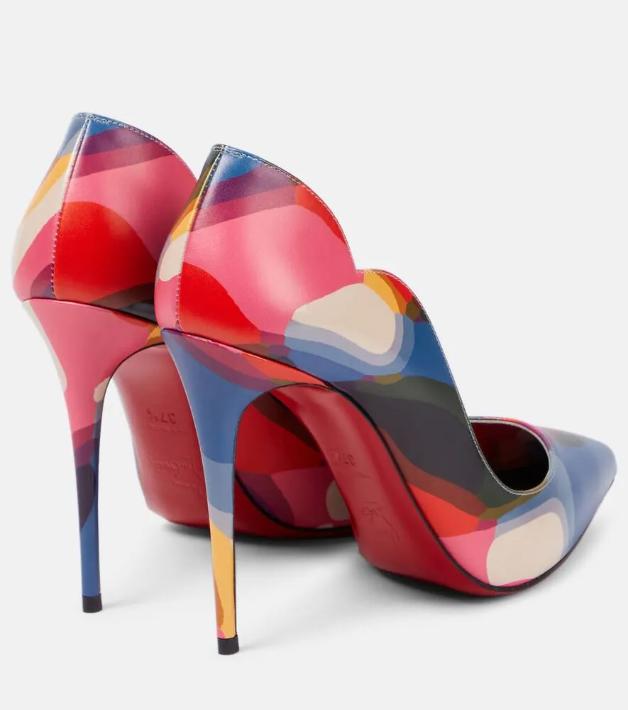 Christian Louboutin Hot Chick 100 printed leather pumps