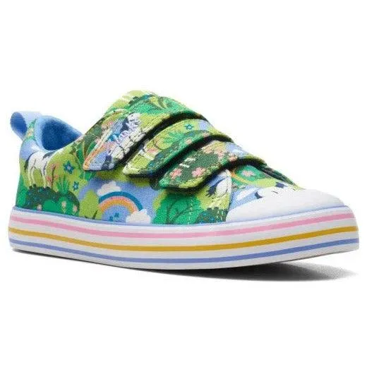 Clarks Girls Shoe Foxing Lo Beau K. Light Blue Combi