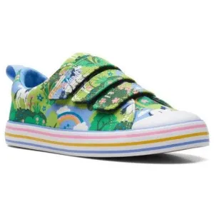 Clarks Girls Shoe Foxing Lo Beau K. Light Blue Combi