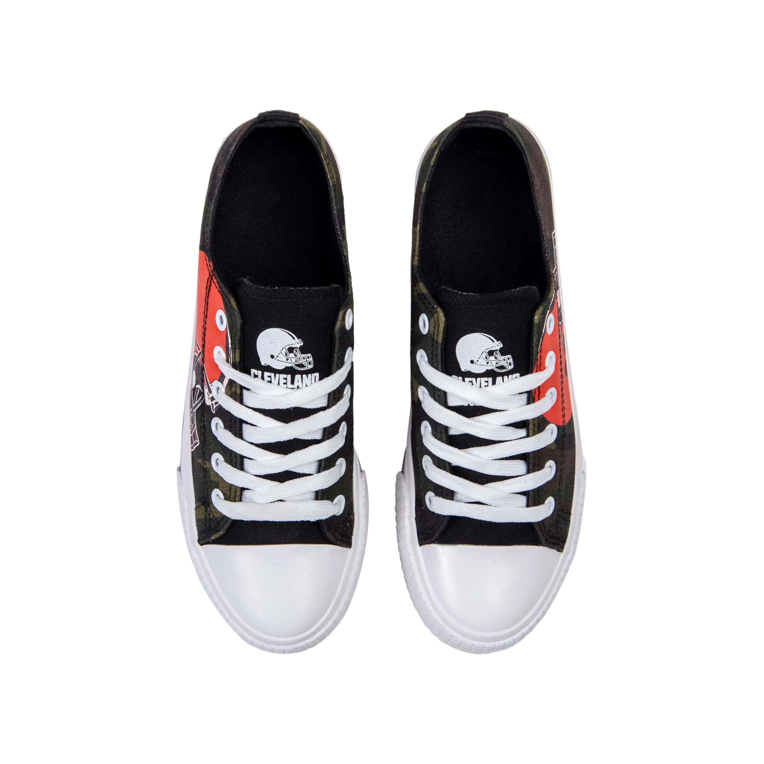 Cleveland Browns NFL Womens Camo Low Top Canvas Shoes