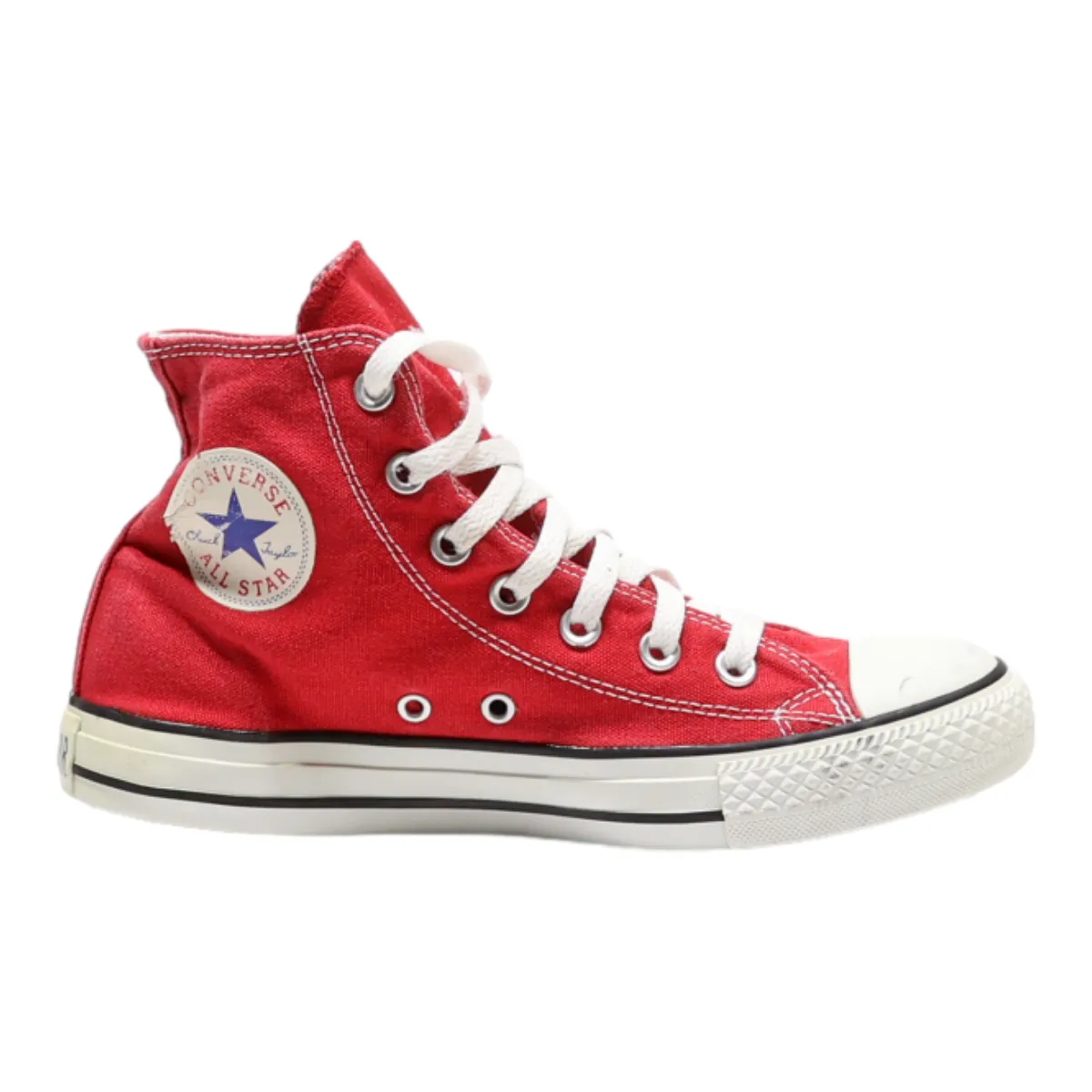 CONVERSE Chuck Taylor All Star High Top Trainers Red Canvas Womens UK 6