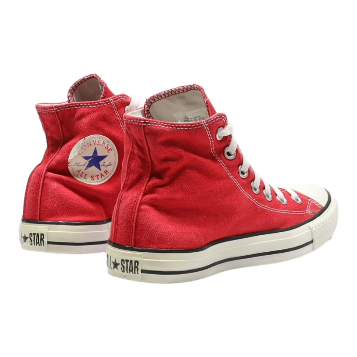 CONVERSE Chuck Taylor All Star High Top Trainers Red Canvas Womens UK 6