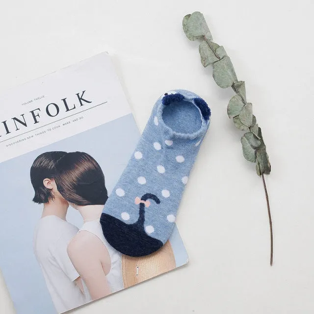 Cute Animal Female Short Socks