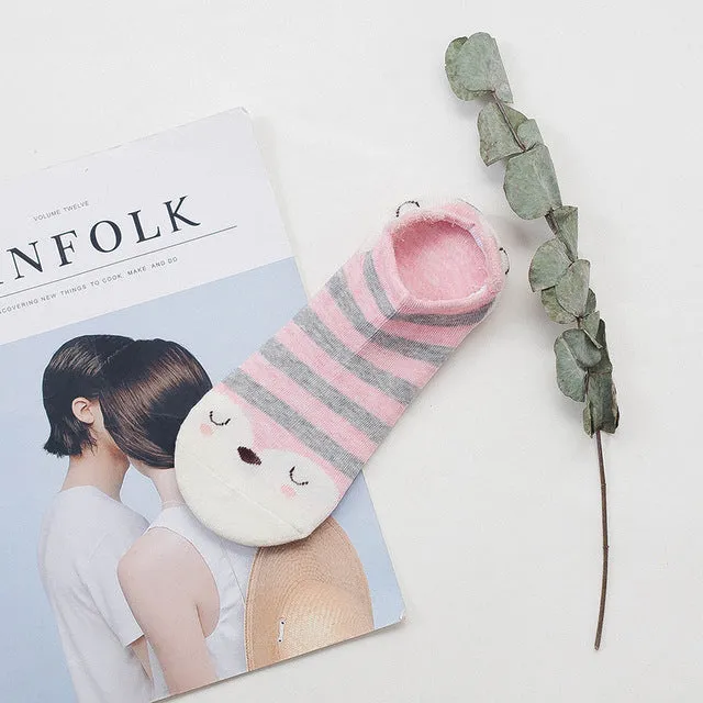 Cute Animal Female Short Socks