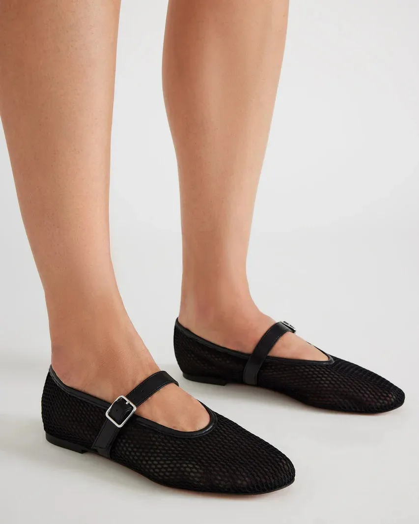 Dreaming Black Multi Mesh Ballet Flat
