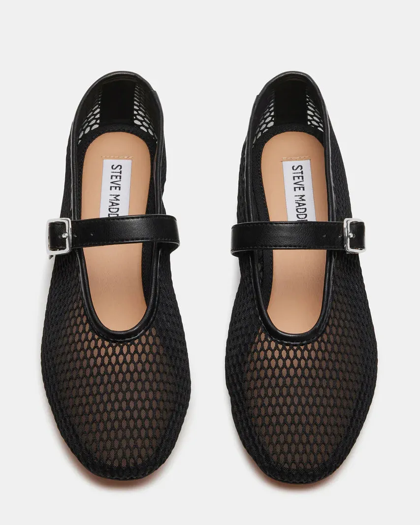 Dreaming Black Multi Mesh Ballet Flat