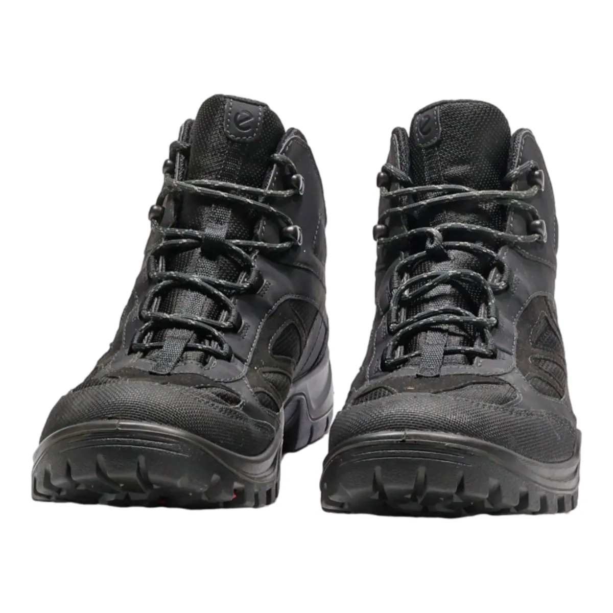 ECCO Hiking Boots Black Canvas Mens UK 11.5