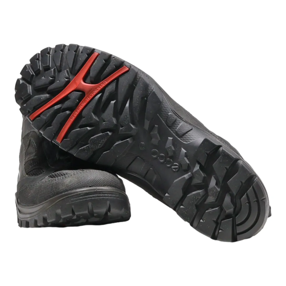 ECCO Hiking Boots Black Canvas Mens UK 11.5