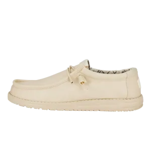 Hey Dude Mens Wally Stretch Canvas Stone White