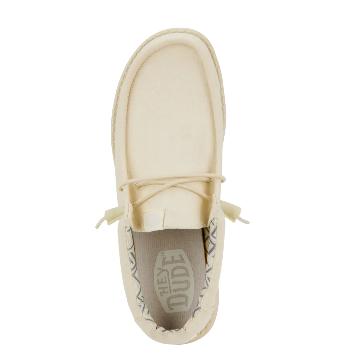 Hey Dude Mens Wally Stretch Canvas Stone White