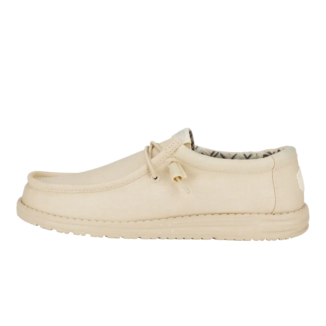 Hey Dude Mens Wally Stretch Canvas Stone White