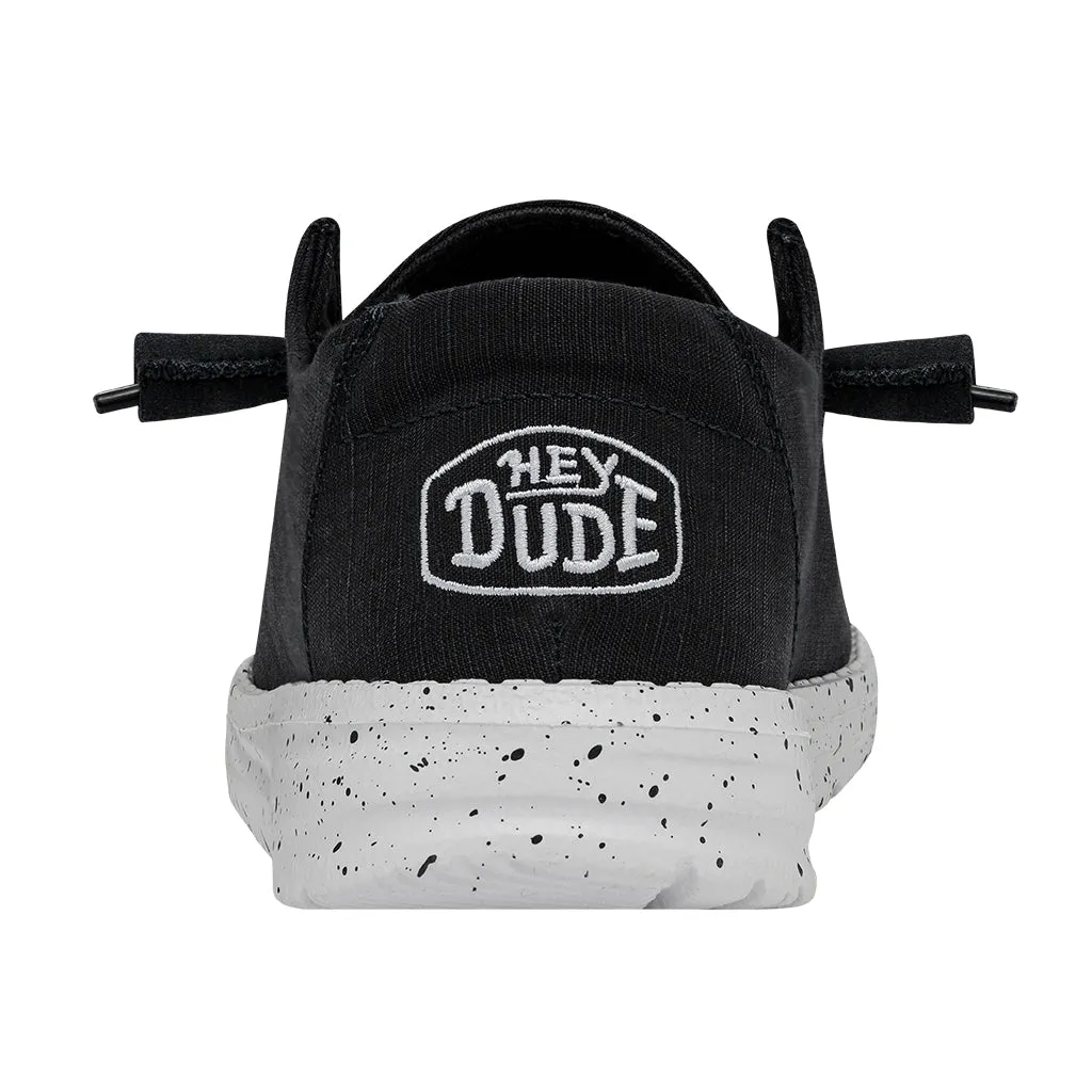 Hey Dude Wendy Slub Canvas Navy Women's Slip On Canvas Relaxed Fit Shoes