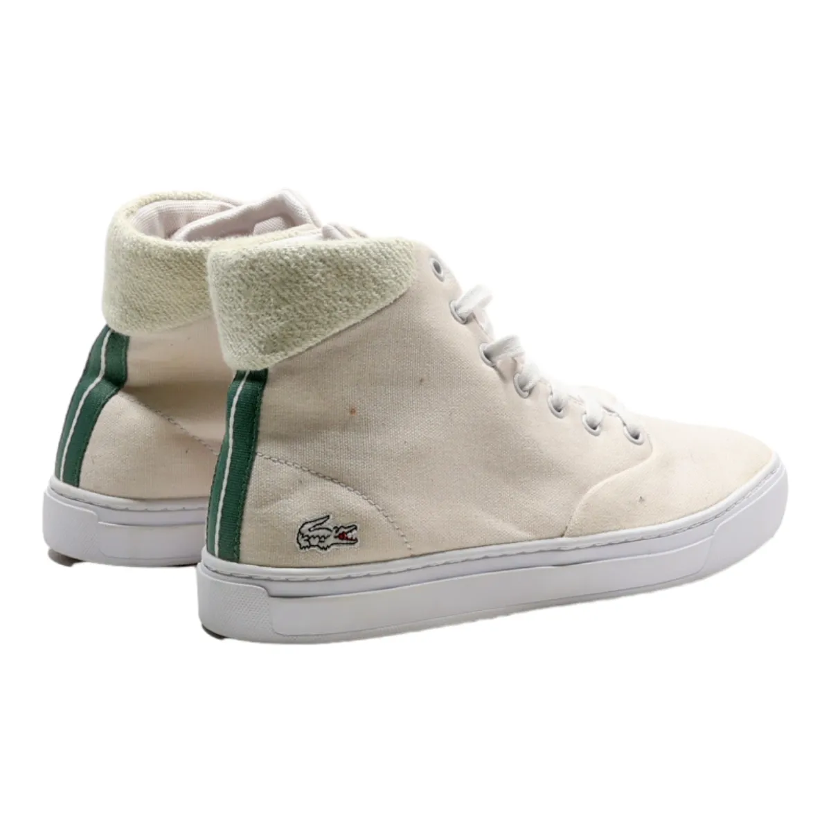 LACOSTE High Top Trainers Pink Canvas Womens UK 4