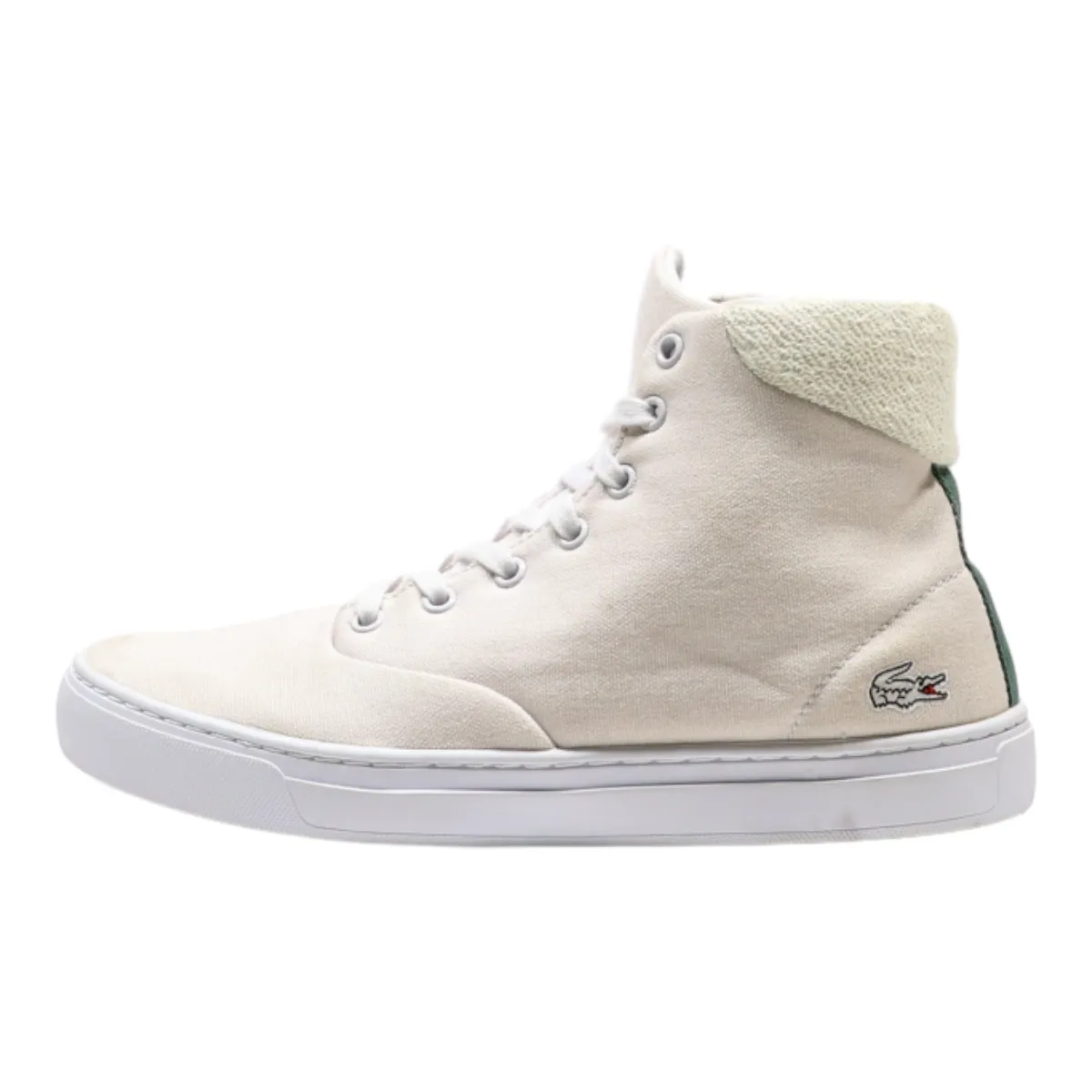 LACOSTE High Top Trainers Pink Canvas Womens UK 4