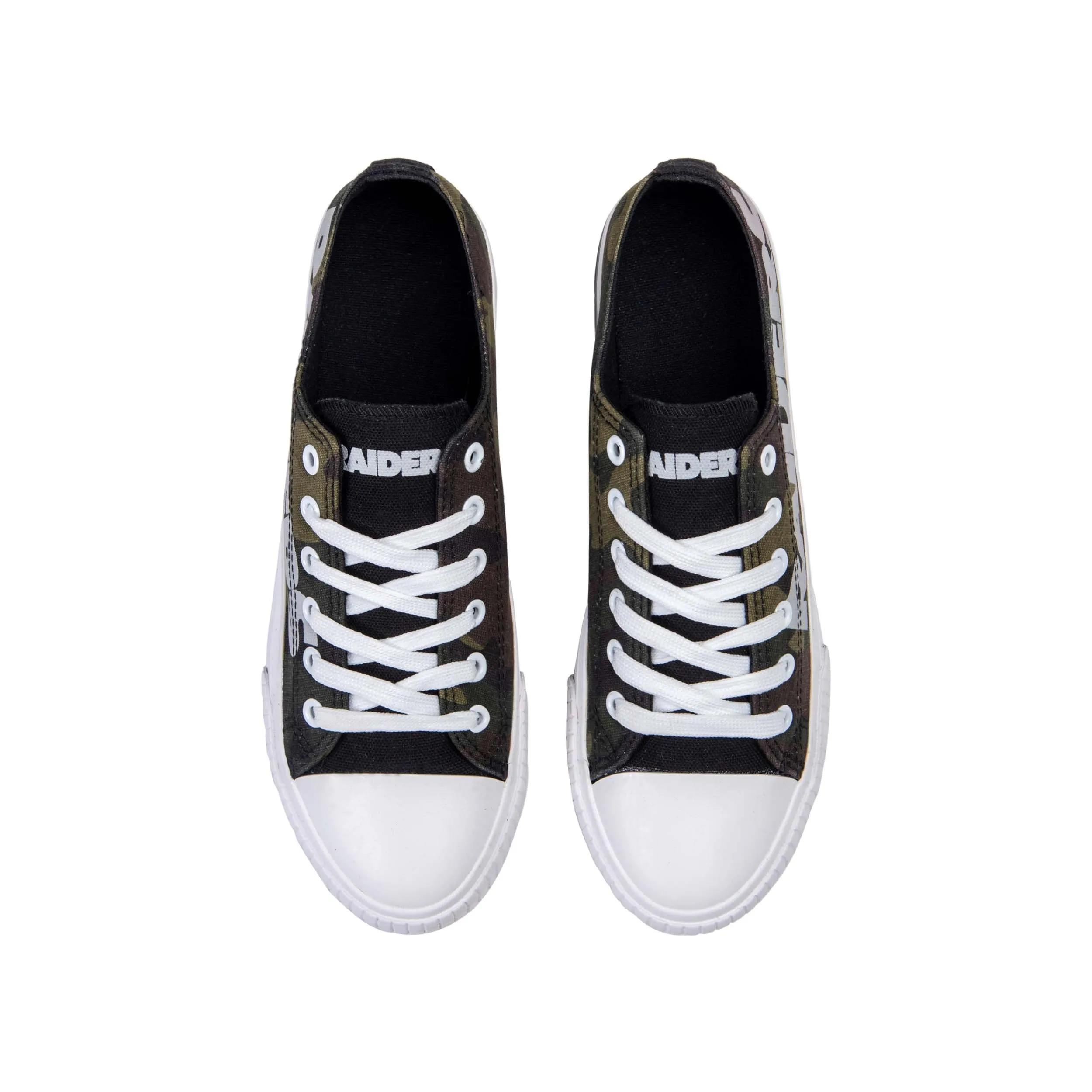 Las Vegas Raiders NFL Womens Camo Low Top Canvas Shoes