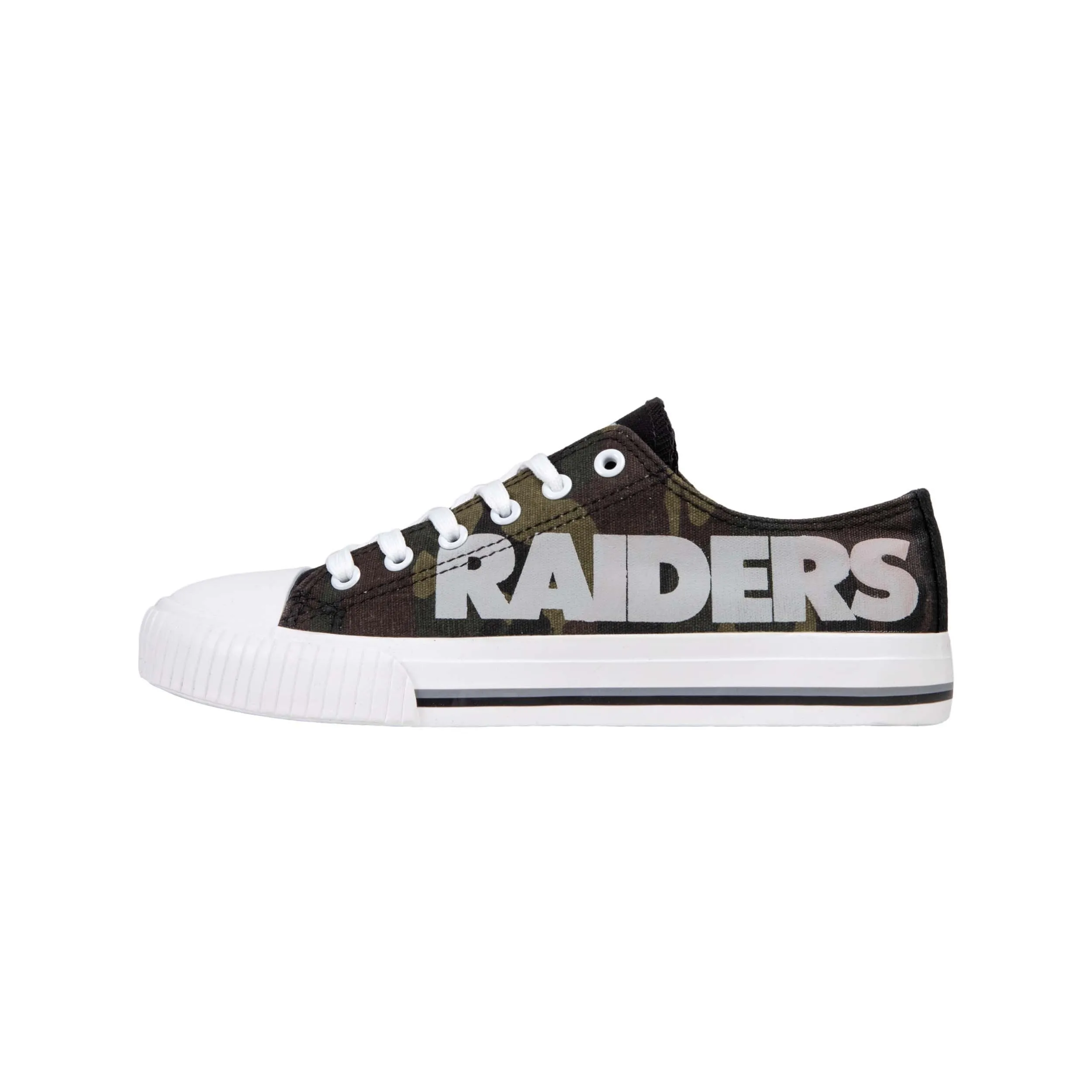 Las Vegas Raiders NFL Womens Camo Low Top Canvas Shoes