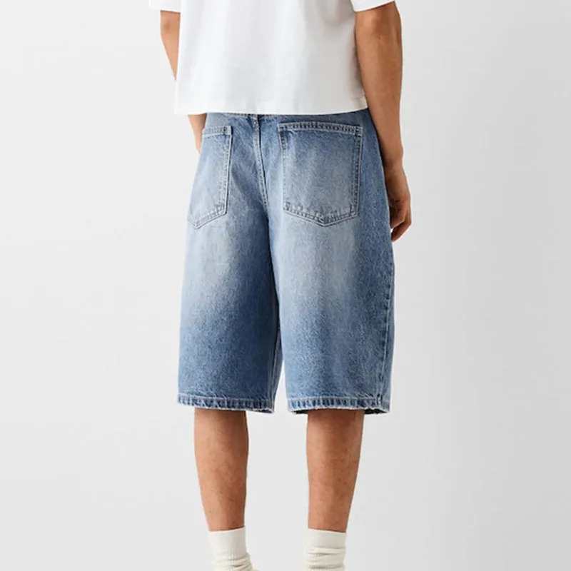 Loose Denim Shorts – Wide Fit with Functional Pockets