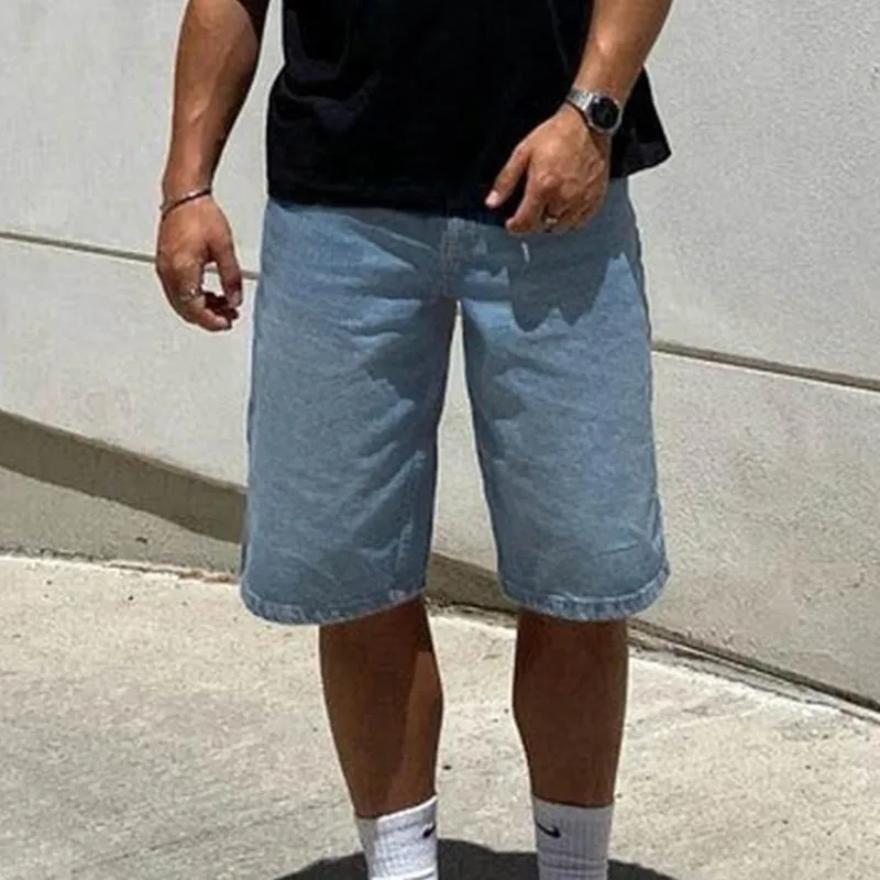 Loose Denim Shorts – Wide Fit with Functional Pockets