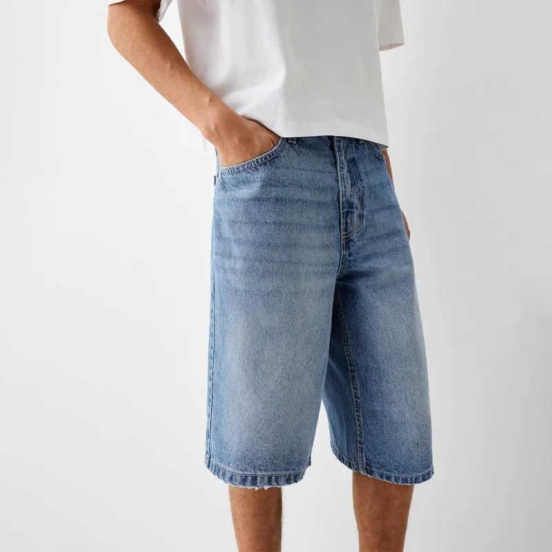 Loose Denim Shorts – Wide Fit with Functional Pockets