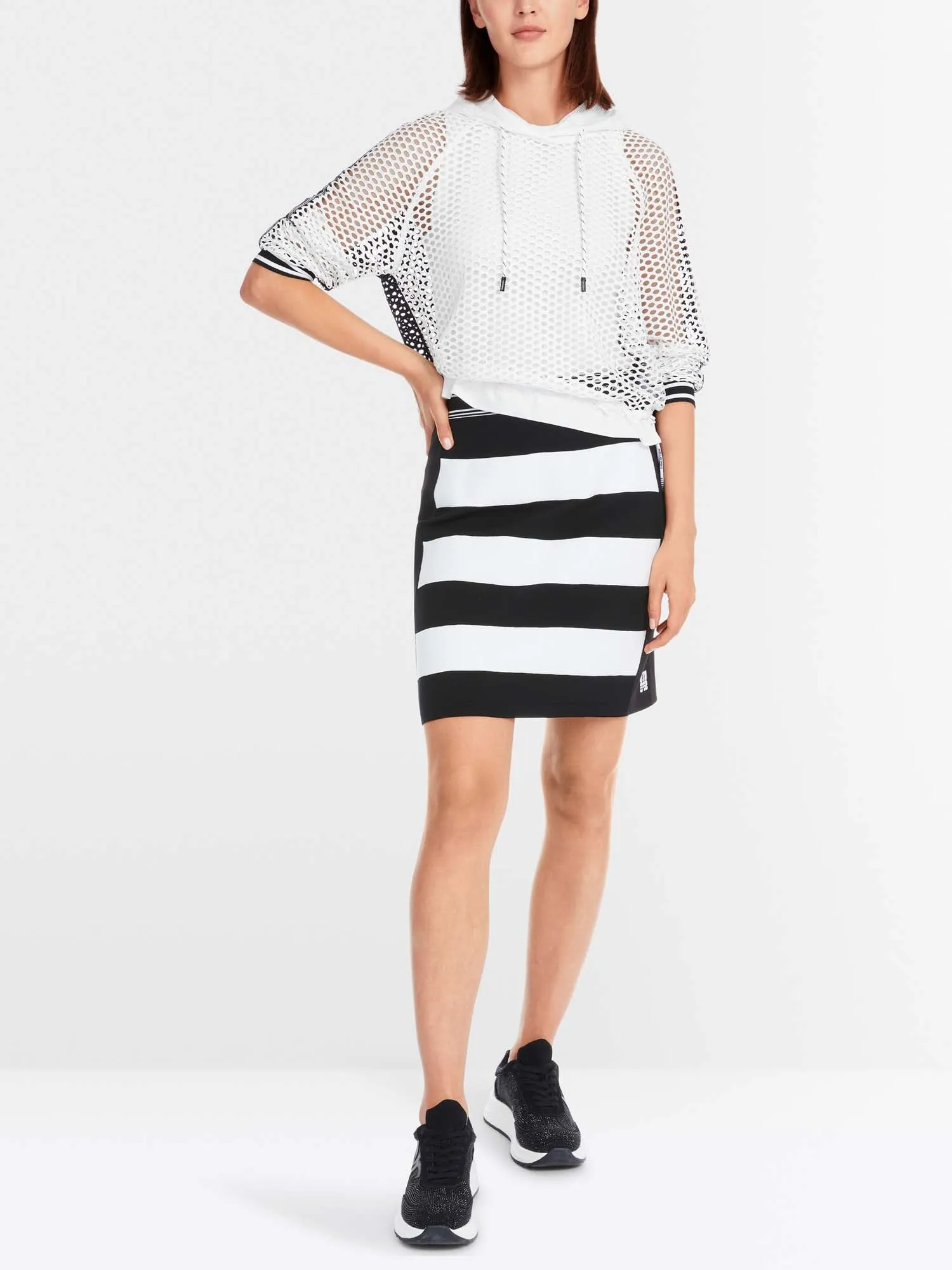 Marc Cain Sports Mesh Hooded Sweater