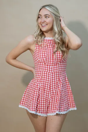 Marley Gingham Mini Romper