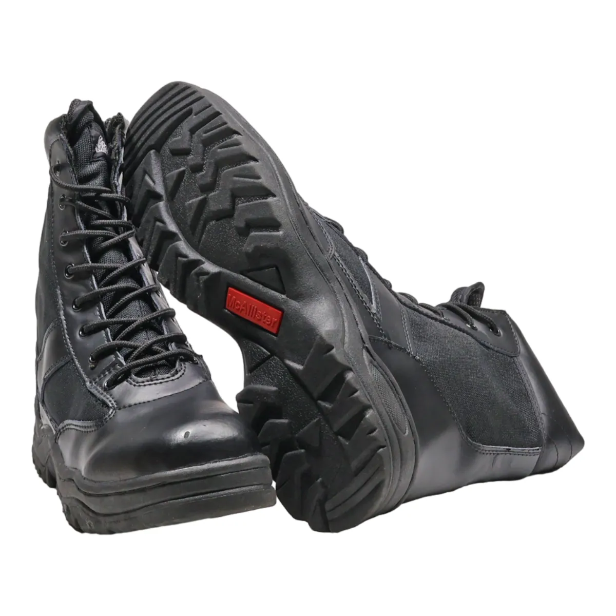 MCALLISTER Combat Boots Grey Canvas Mens UK 11