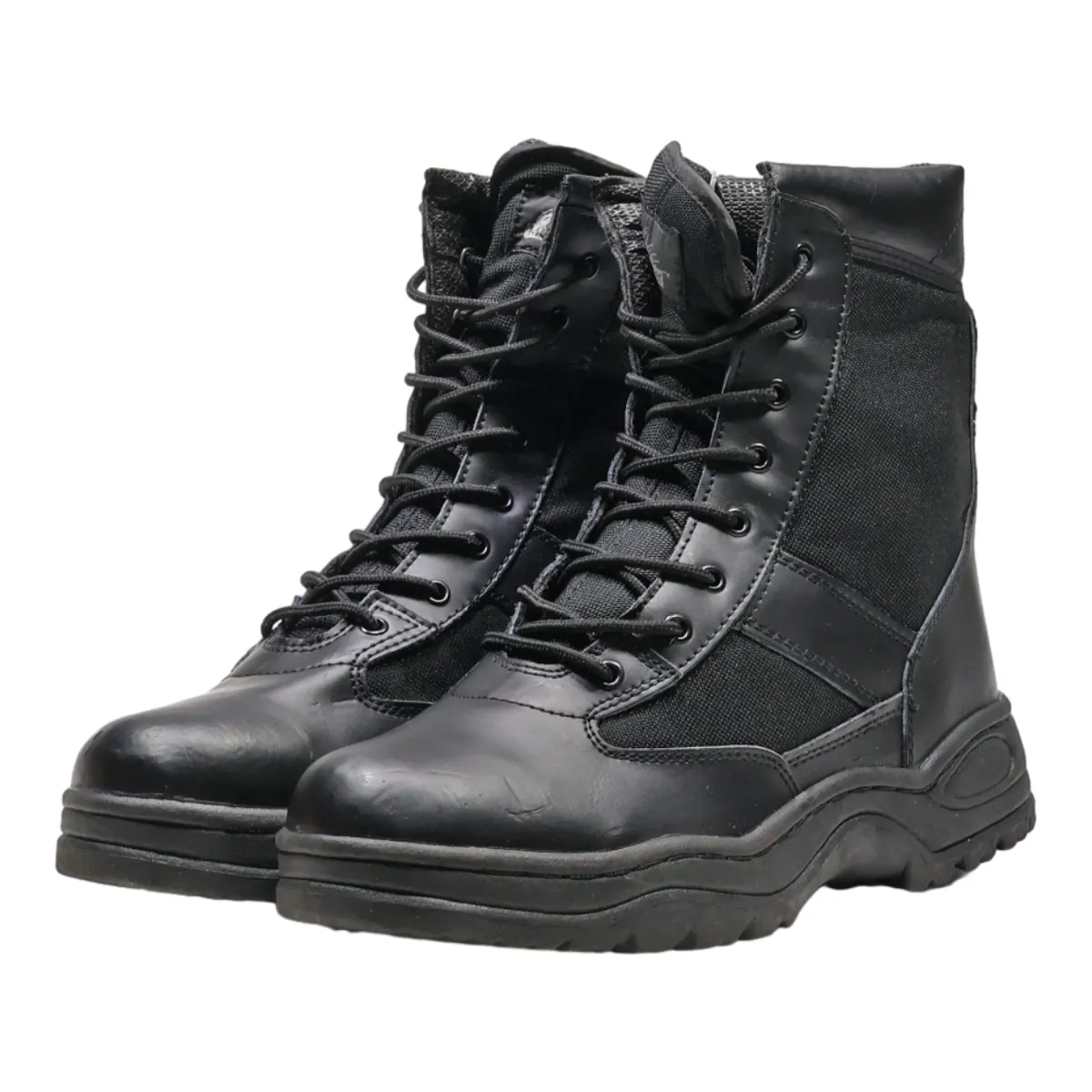 MCALLISTER Combat Boots Grey Canvas Mens UK 11