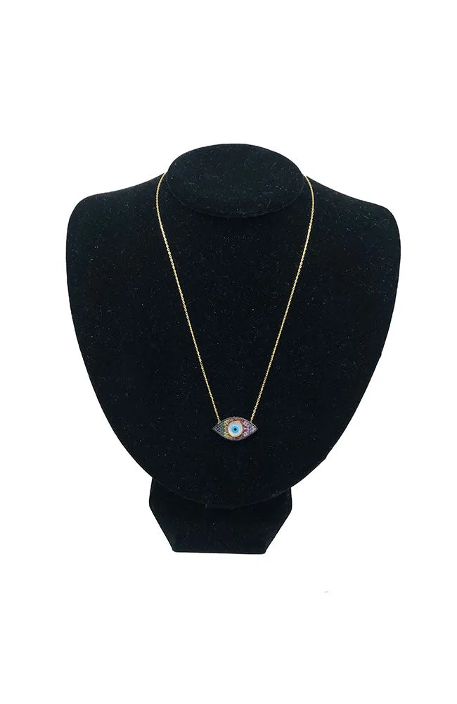 Multi Color Evil Eye Necklace