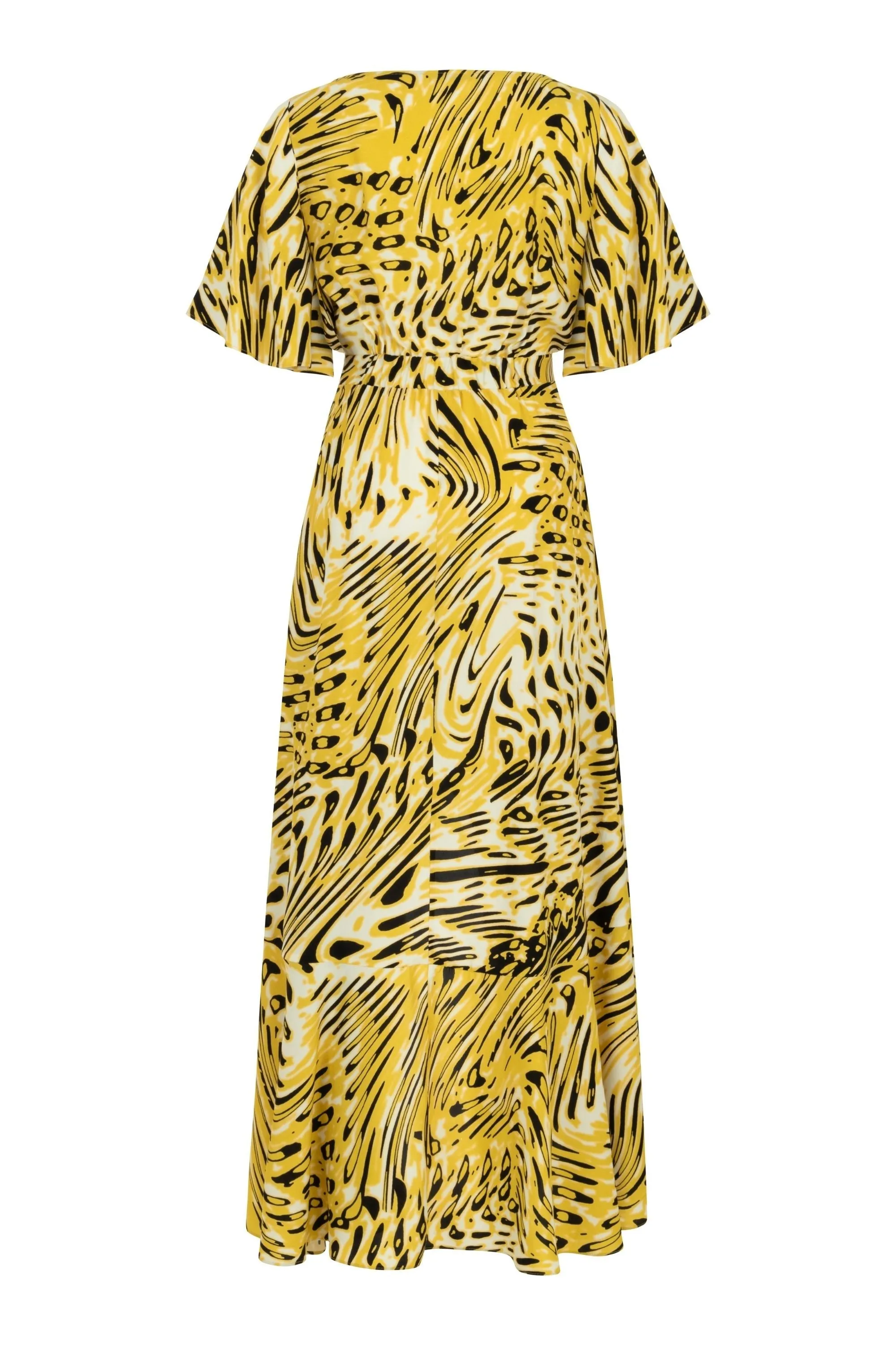 Multi-Colored Printed Asymmetrical Dress