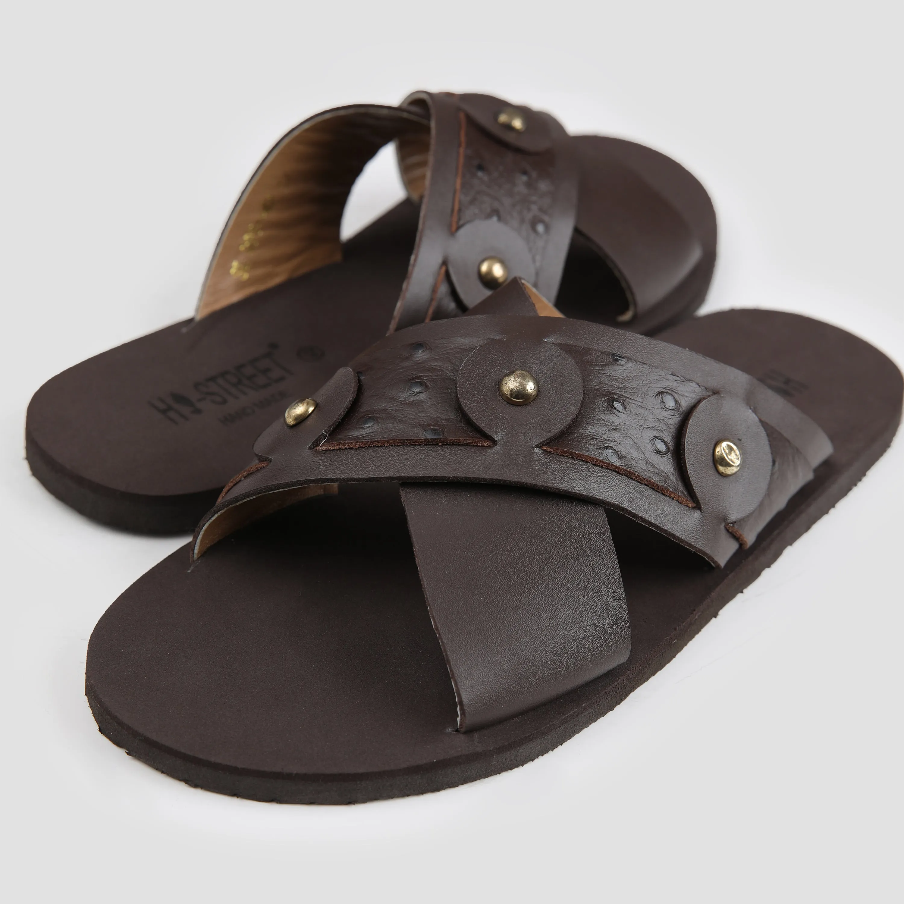 MULTI PIECE LEATHER SLIPPER