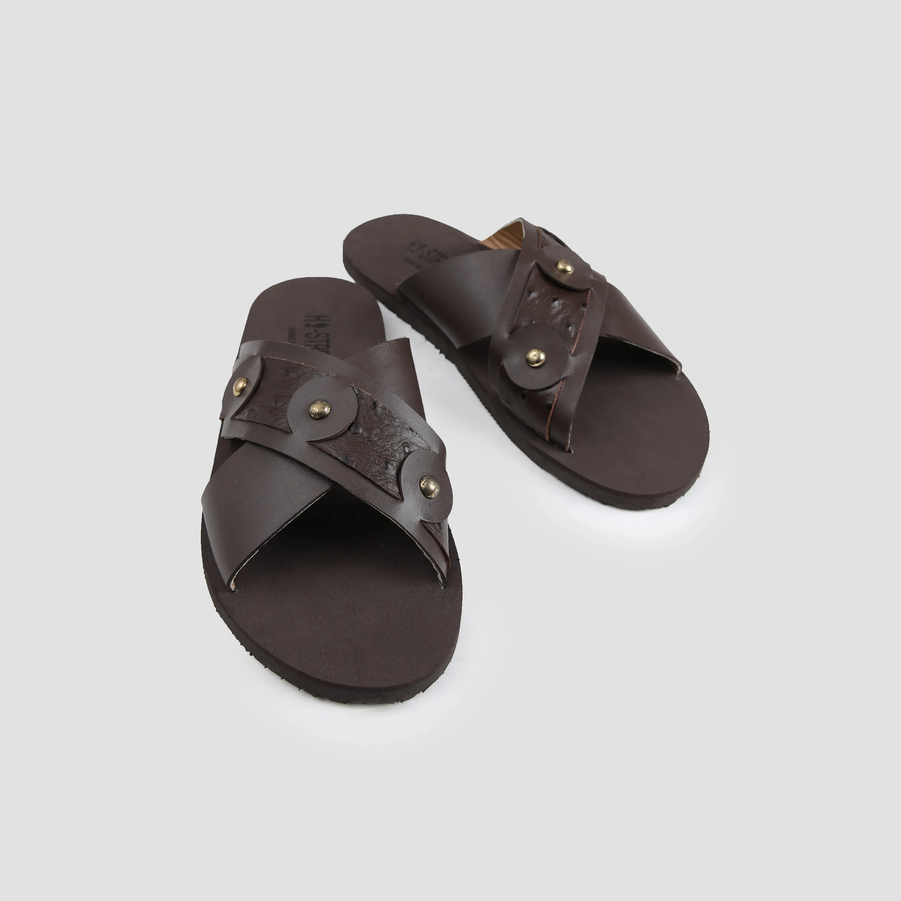 MULTI PIECE LEATHER SLIPPER