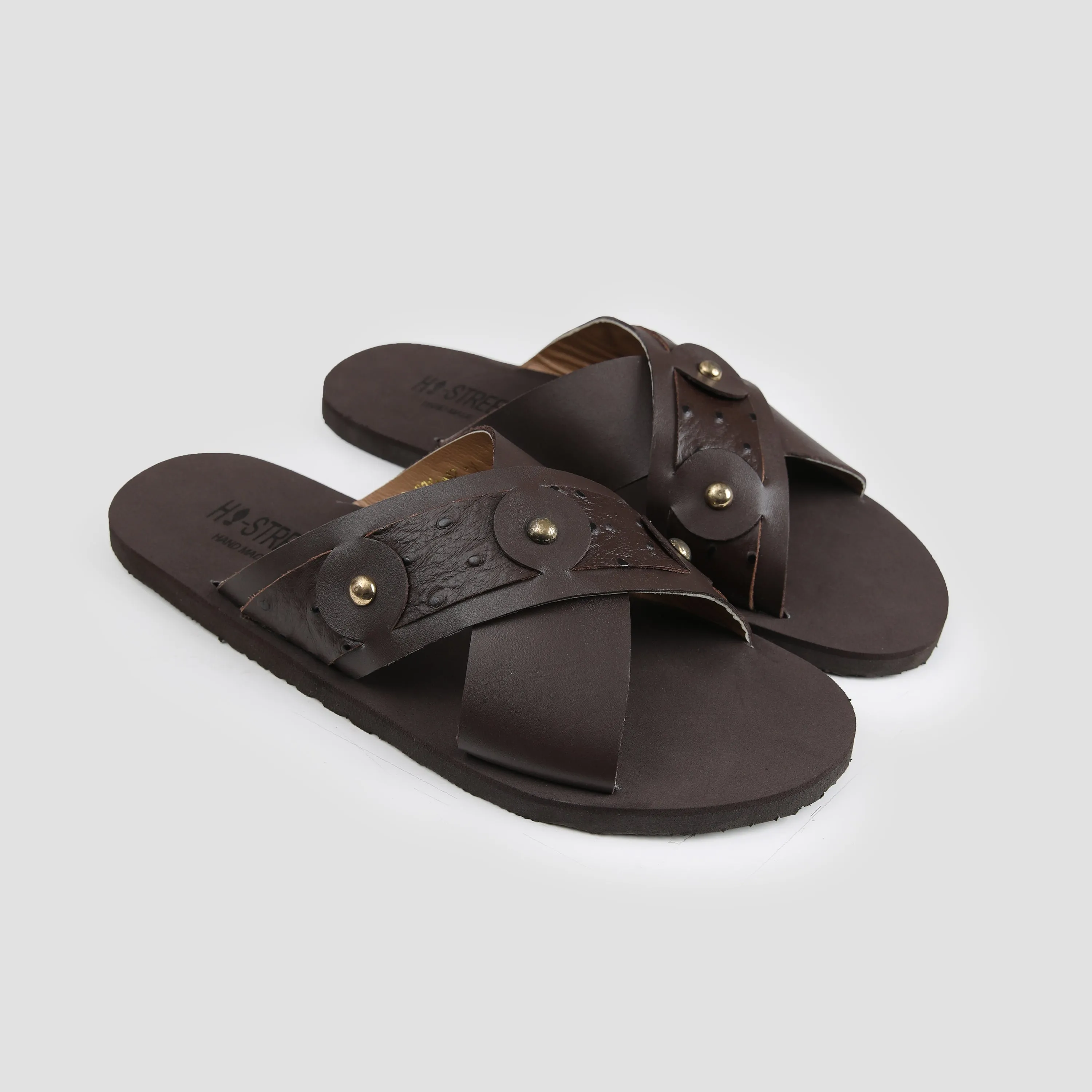 MULTI PIECE LEATHER SLIPPER