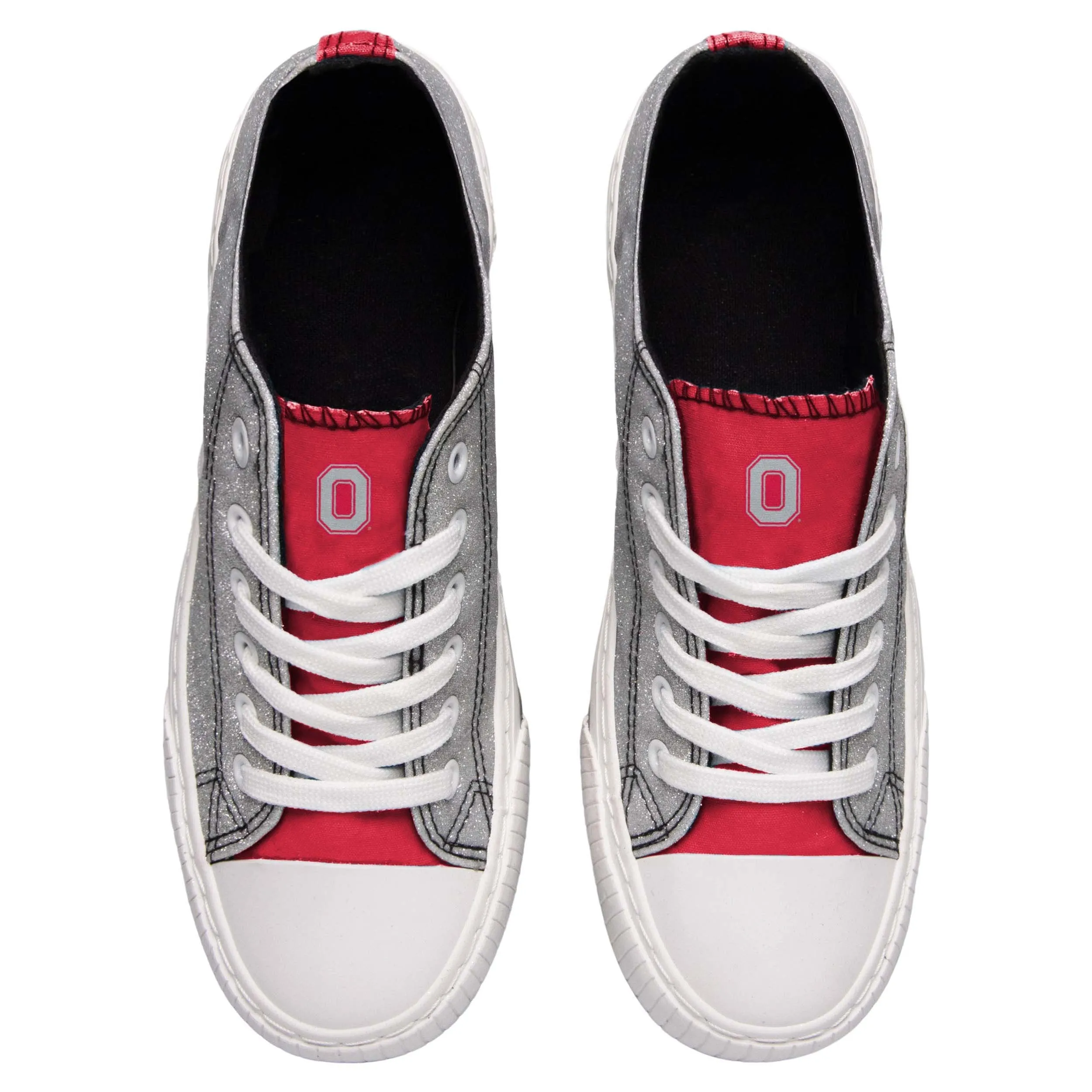 Ohio State Buckeyes NCAA Womens Glitter Low Top Canvas Shoes