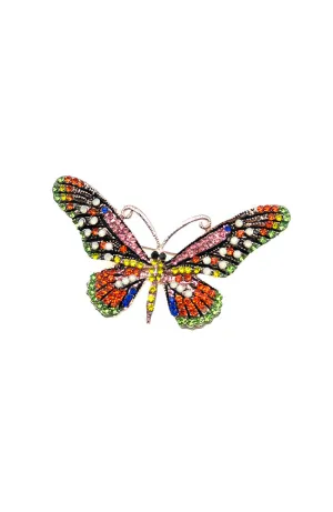 Orange Multi Butterfly Pin