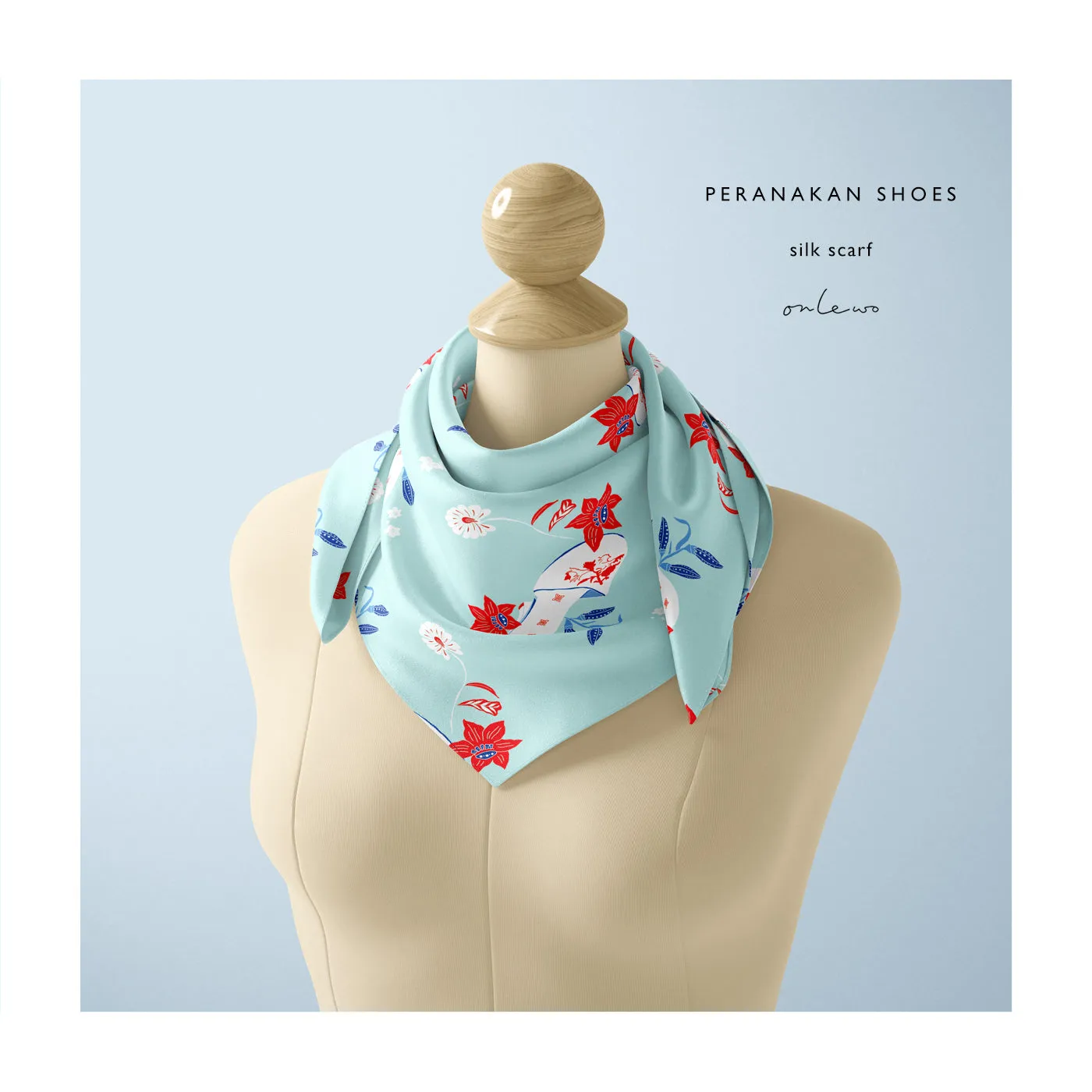 ‘PERANAKAN SHOES’ Silk Scarf