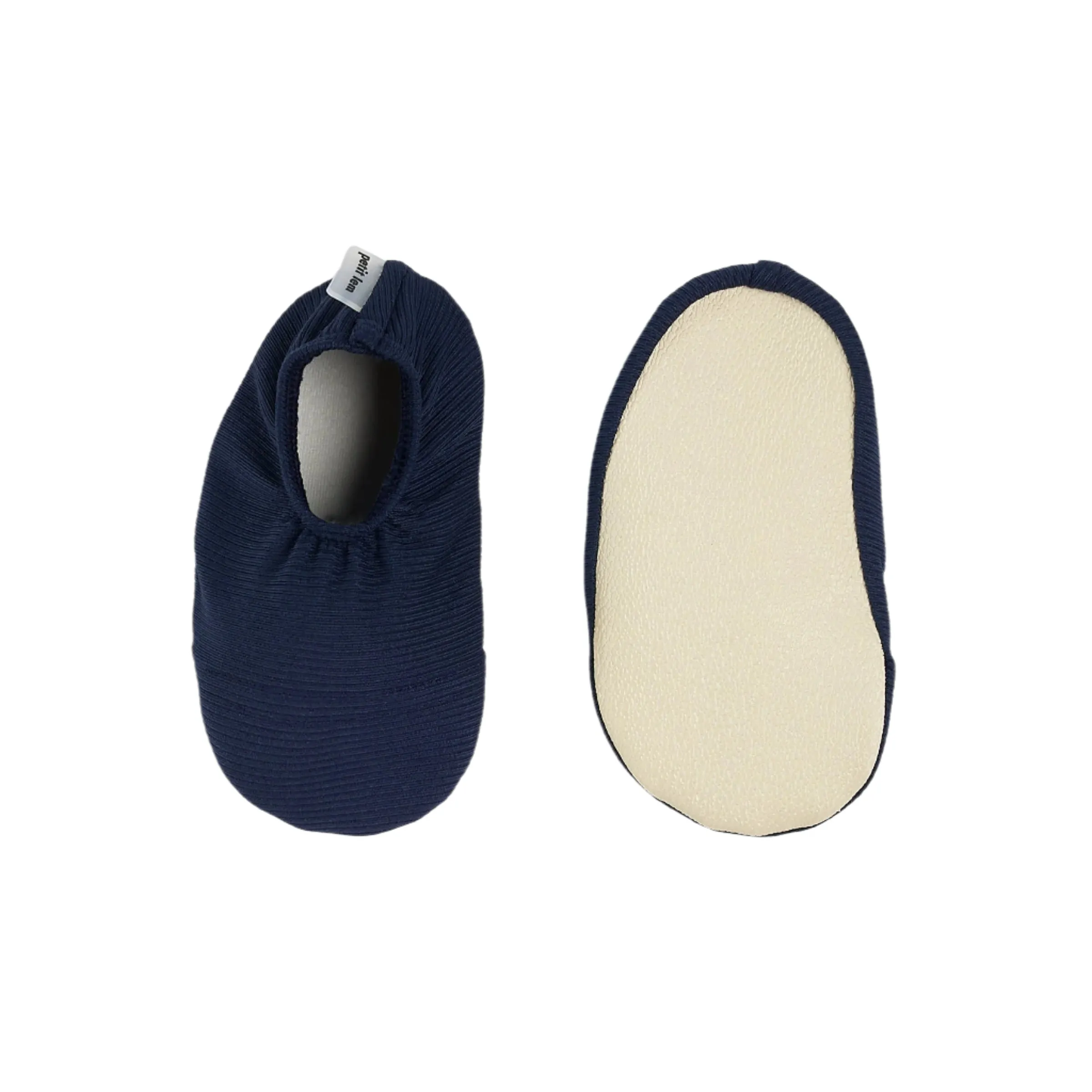 Petit Lem Ribbed Swim Slippers - Navy
